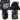 collage of a Multifunctional water bottle sling bag. The top left photo shows a close up of the insulated interior, the top right shows a close up of the bag cinched up with a water bottle lid sticking out, the bottom left shows a zipper pocket on the back and a mesh elasticated pocket on the side.. Finally the bottom right shows a close up of a pocket with a velcro strap that secures items down into the pocket