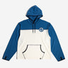Blue and white Marvel Fantastic Four hoodie with a logo on a light gray background