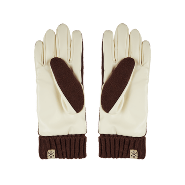 Roll To Hit Faux Leather & Knit Gloves