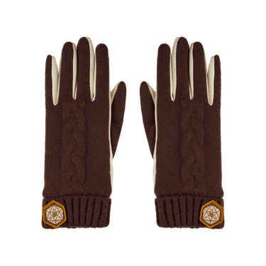 Roll To Hit Faux Leather & Knit Gloves