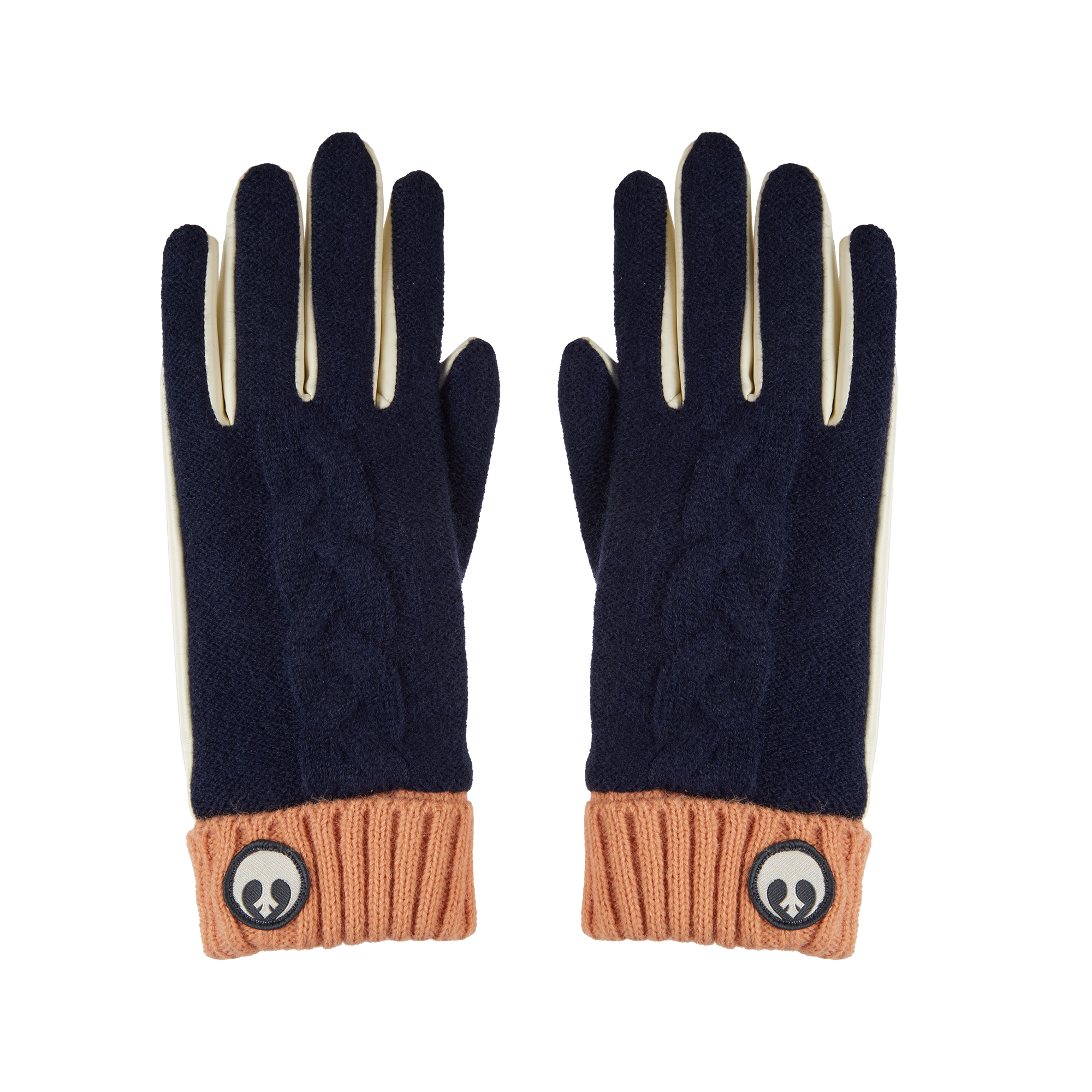 Leia Faux Leather & Knit Gloves