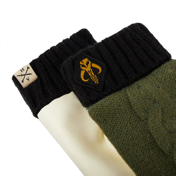 Mandalorian Faux Leather & Knit Gloves
