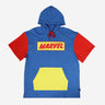 Retro Marvel Comics Group Short Sleeve Hoodie - Heroes & Villains-Marvel-Short Sleeve Hoodie