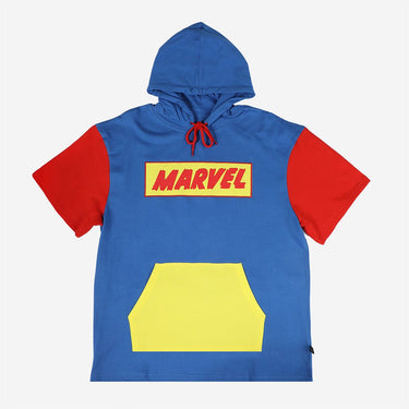 Retro Marvel Comics Group Short Sleeve Hoodie - Heroes & Villains-Marvel-Short Sleeve Hoodie