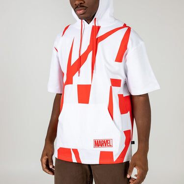 Marvel Logo Short Sleeve Hoodie - Heroes & Villains-Marvel-Short Sleeve Hoodie