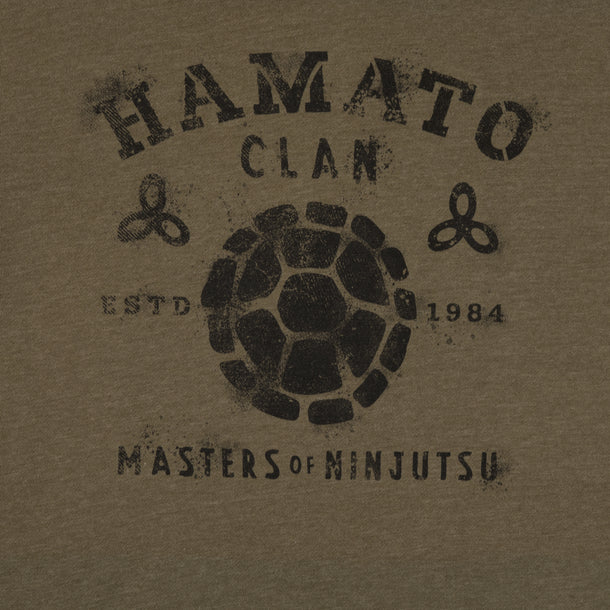 Hamato Clan Spray Paint Olive Hoodie