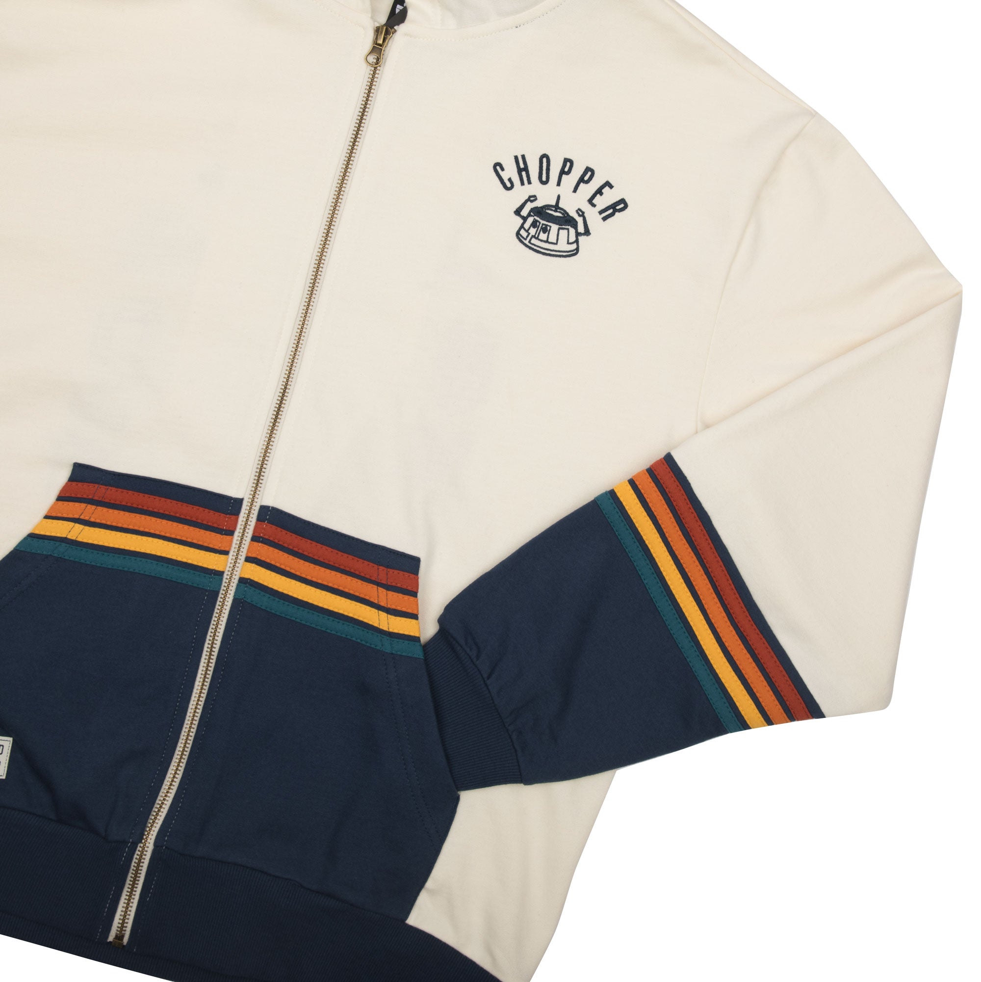 Chopper Retro Stripe Zip-Up Hoodie