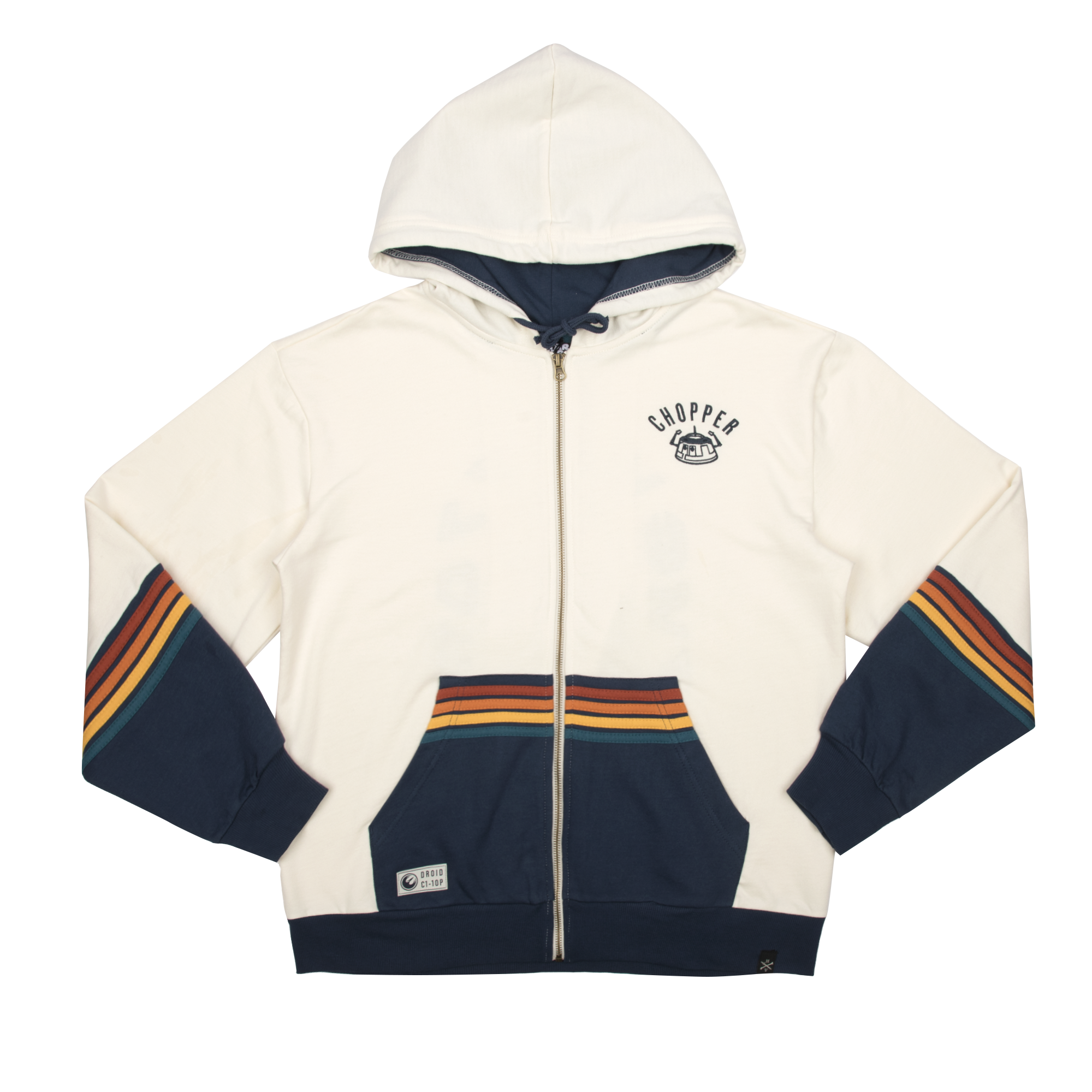 Chopper Retro Stripe Zip-Up Hoodie