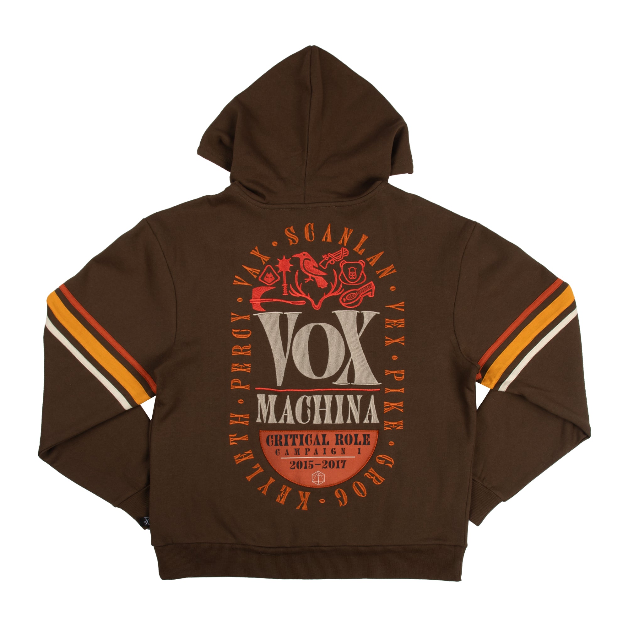 Vox Machina Retro Striped Zip-Up Hoodie