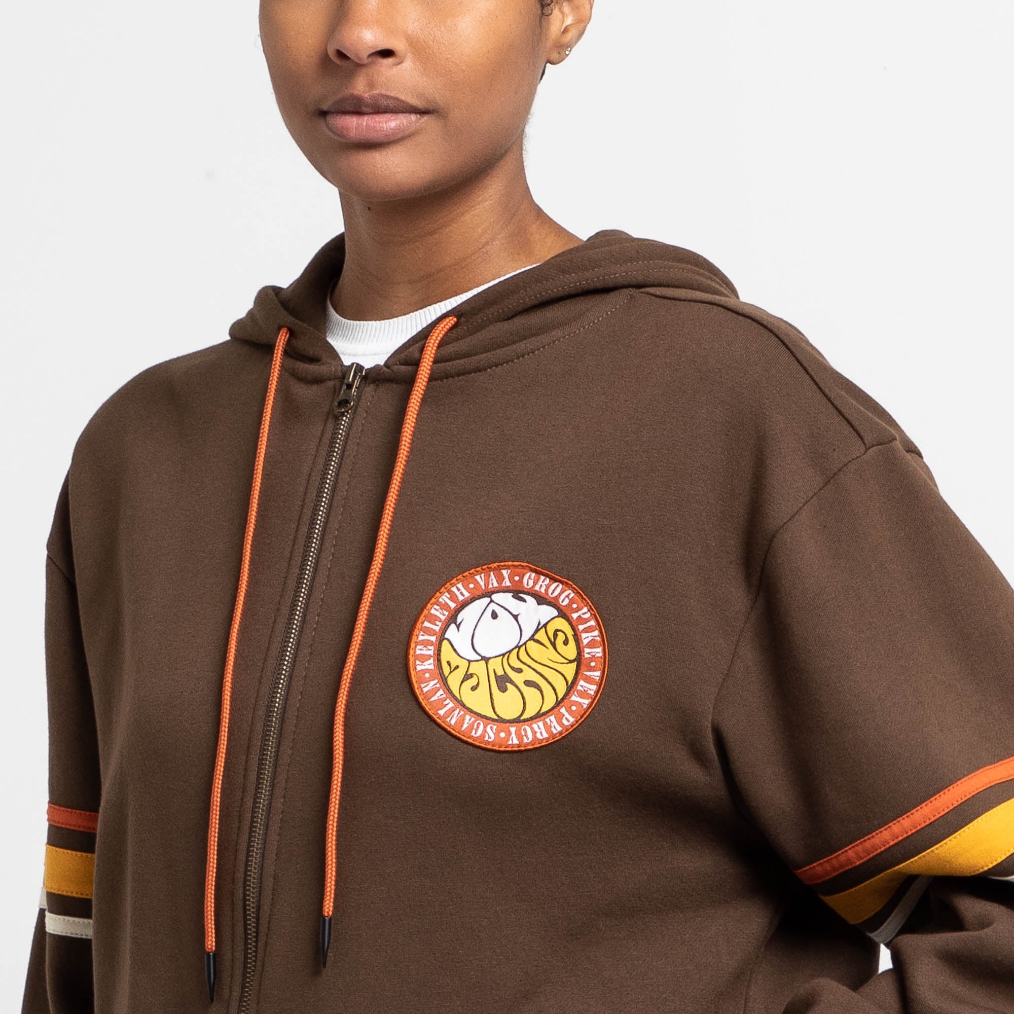 Vox Machina Retro Striped Zip-Up Hoodie