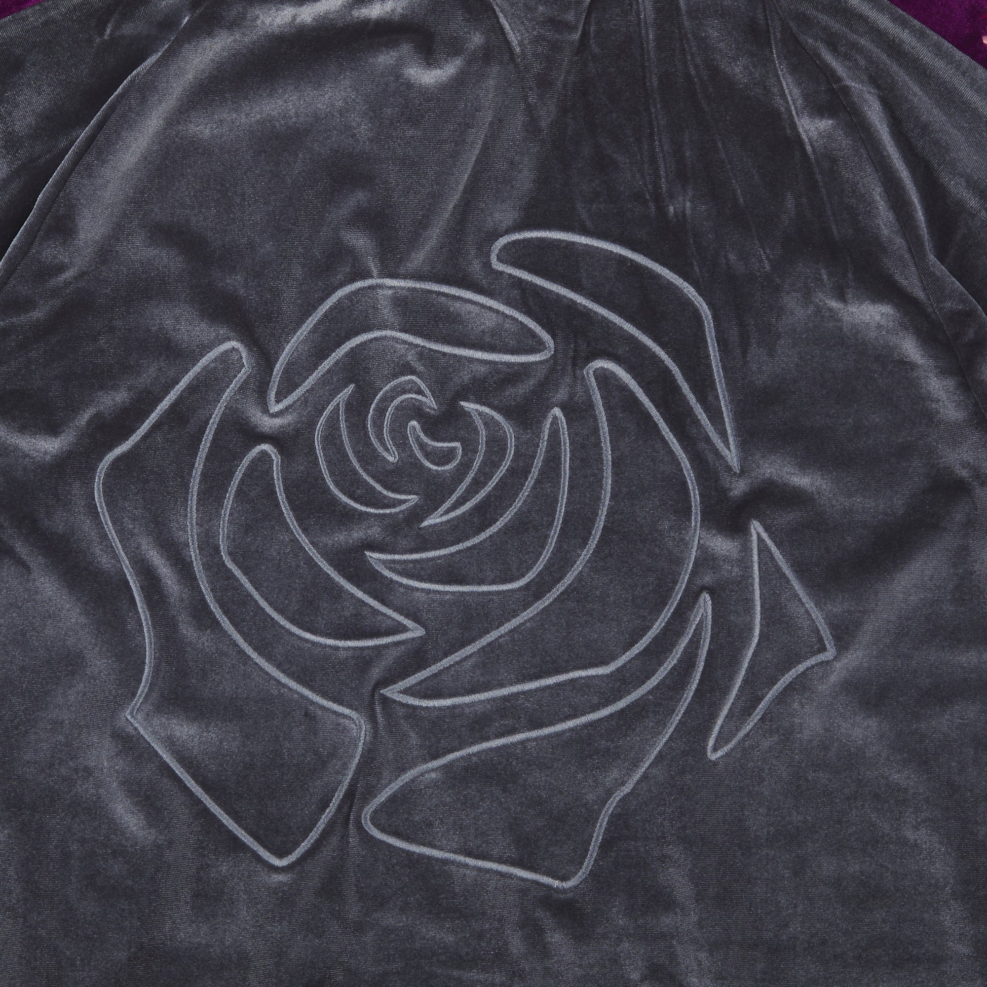 Rose Velour Gray Hoodie