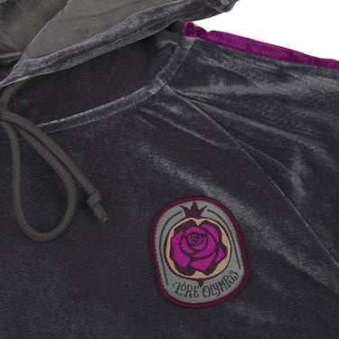 Rose Velour Gray Hoodie - Heroes & Villains-Lore Olympus-Hoodie
