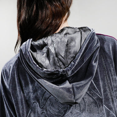 Rose Velour Gray Hoodie - Heroes & Villains-Lore Olympus-Hoodie