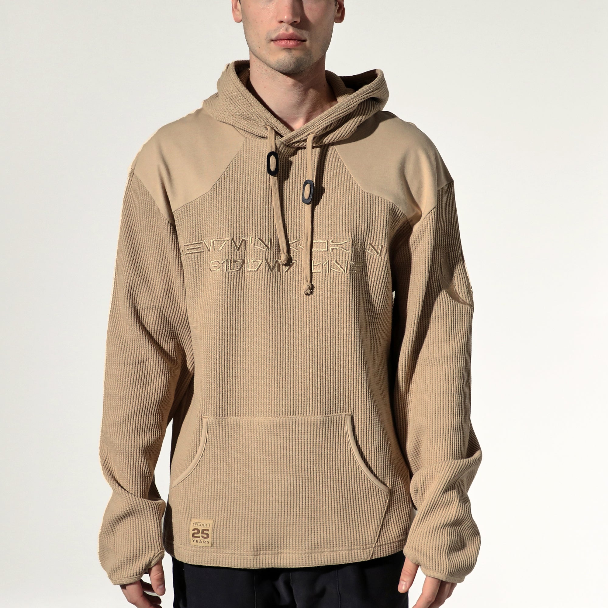 Qui-Gon Jinn Bigger Fish Waffle Knit Hoodie