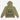 The picture shows the back of a green hoodie. The print on the back is in a tombstone shape and features a large logo of an "H" and "V" with a dagger going through. The words "Heroes & Villians" arch over the design in an arch shape. 