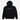 Black Hoodie on a white background with a "Warriors of Mandalore" Graphic in Aurebesh on the front with a Mythosaur