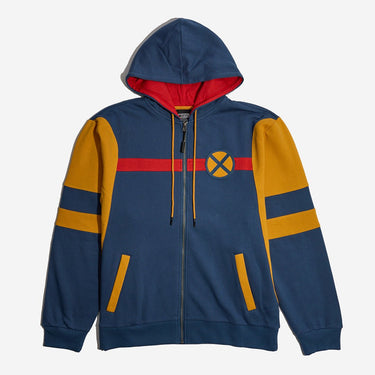 X-Men Color Block Zip-Up Hoodie - Heroes & Villains-Marvel-Hoodie