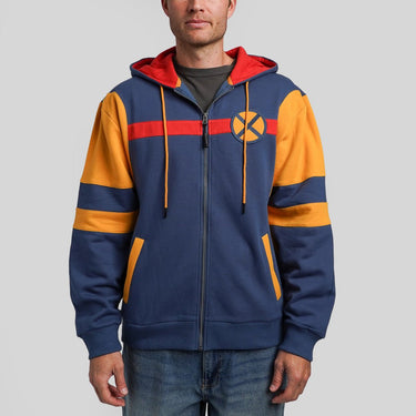 X-Men Color Block Zip-Up Hoodie - Heroes & Villains-Marvel-Hoodie