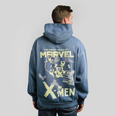 X-Men Vintage Wash Heavyweight Hoodie - Heroes & Villains-Marvel-Hoodie