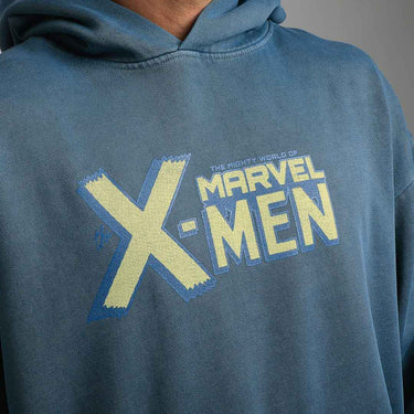 X-Men Vintage Wash Heavyweight Hoodie - Heroes & Villains-Marvel-Hoodie