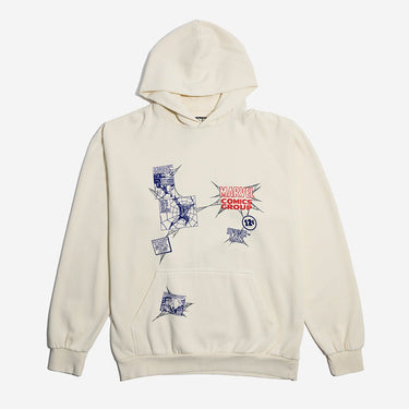 Spider-Man Comic Vintage Wash Heavyweight Hoodie - Heroes & Villains-Marvel-Hoodie