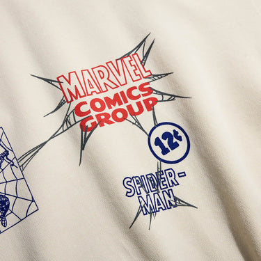 Spider-Man Comic Vintage Wash Heavyweight Hoodie - Heroes & Villains-Marvel-Hoodie
