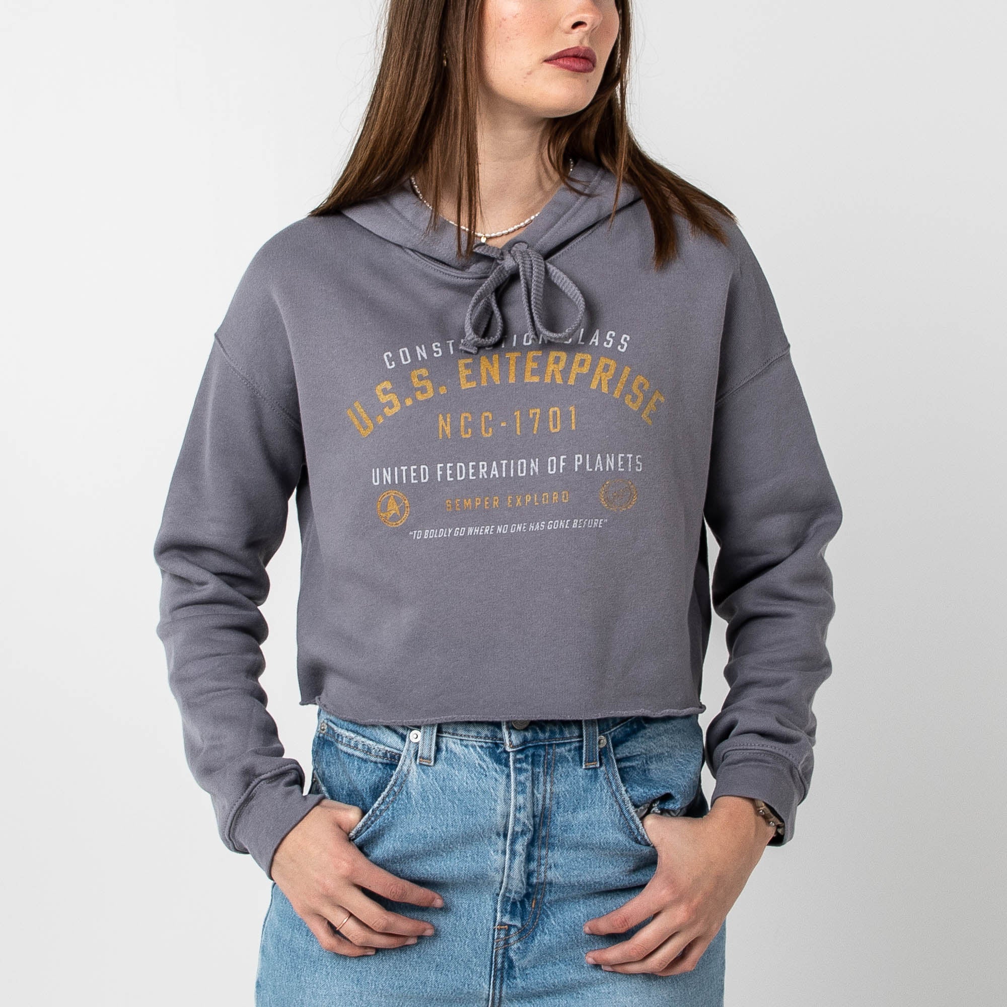 USS Enterprise Cropped hoodie