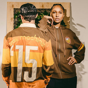 Vox Machina Retro Striped Zip-Up Hoodie