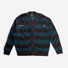 Critical Role The Mighty Nein Brown and Blue Striped Knit Cardigan with Embroidery on the upper left and right chest areas