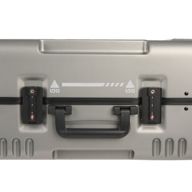 Detailed View of Handle and Latch Star Wars Imperial Carry-On Suitcase, Darth Vader-Inspired Luggage by Heroes & Villains