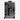 Gray star wars mandalorian themed suitcase with black design on a white background