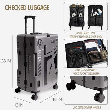 The Mandalorian Skyrider Check-In - Heroes & Villains-Star Wars-Checked Suitcase