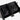 Black suitcase with interior compartments on a white background