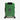Green Star Wars Grogu Themed suitcase with metal badge showing Grogus face and black wheels 