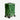 Green Star Wars Grogu Themed suitcase with a grogu face design and mando'a text on a white background