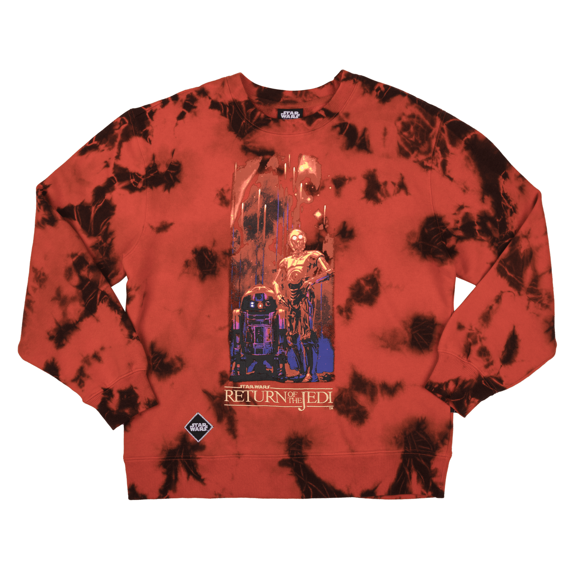 C-3PO & R2-D2 Black & Red Crew Sweatshirt | Official Apparel