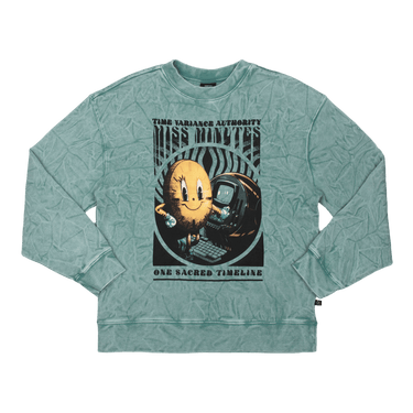 Miss Minutes Teal Crew Sweatshirt
