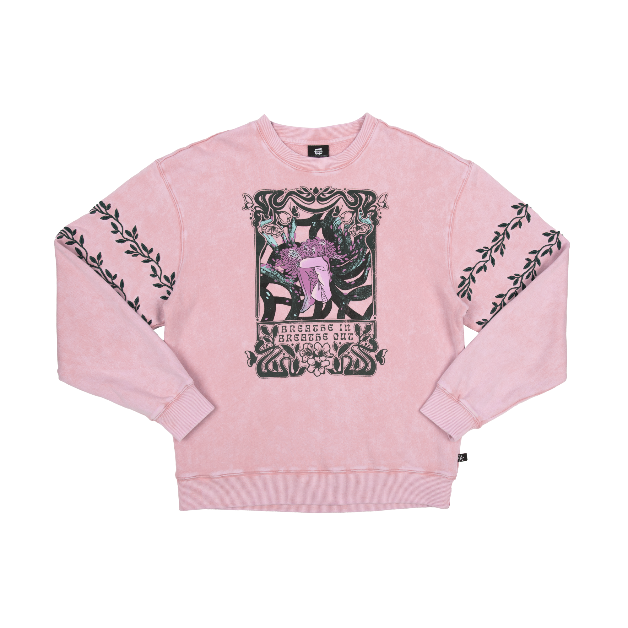 Breathe In Breathe Out Blush Crew Sweatshirt