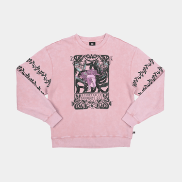 Front of Breathe In Breathe Out Blush Crew Sweatshirt.