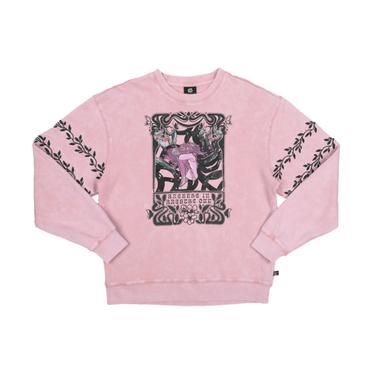 Front of the Breathe In Breathe Out Blush Crew Sweatshirt