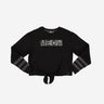 Catwoman Meow Front Tie Long Sleeve - Heroes & Villains-DC Comics-Cropped Long Sleeve