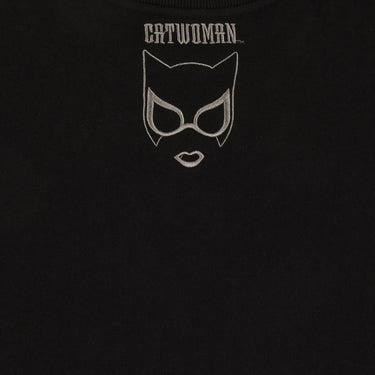 Catwoman Meow Front Tie Long Sleeve - Heroes & Villains-DC Comics-Cropped Long Sleeve