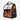 Star Wars Rebel Pilot Themed Lunch Bag. The Bag Features an Orange main container with a Beige flap using a 3 prong clip closure. The bag is facing the left to show a mesh pocket. 