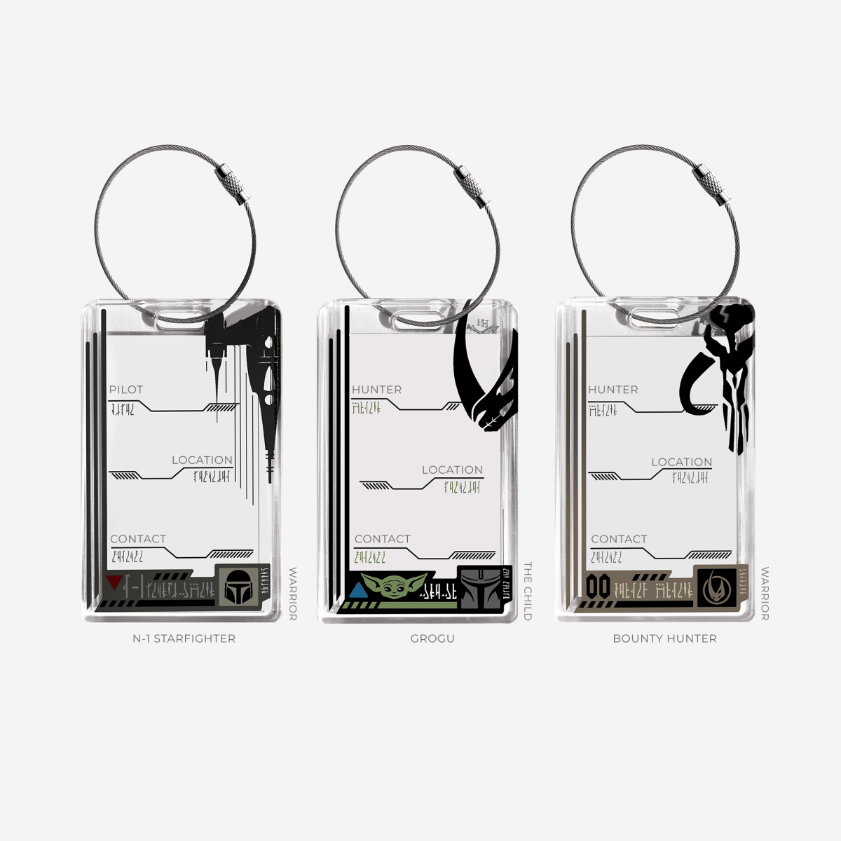 Star Wars The Mandalorian Aviator Luggage Tag Set | Heroes & Villains