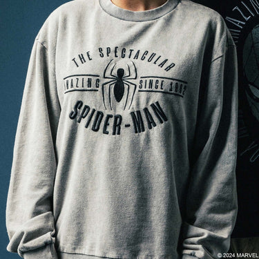 The Spectacular Spider-Man Gray Crew Sweatshirt - Heroes & Villains-Marvel-Crewneck