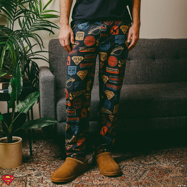 Superman All-Over Print Pajama Pants - Heroes & Villains-DC Comics-Pajama Pants