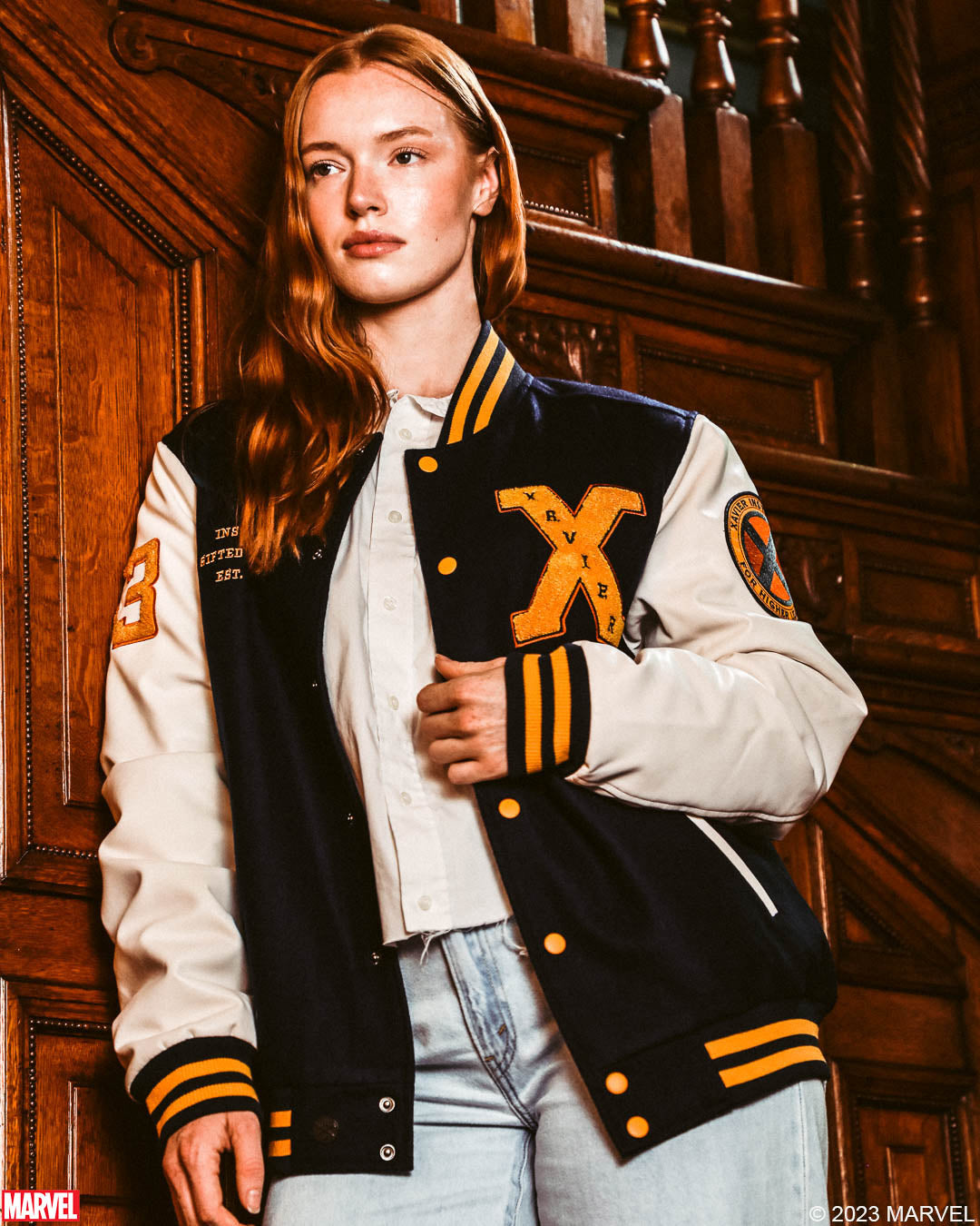 Marvel Xavier Institute Varsity Jacket Official Apparel Accessories Heroes Villains Marvel