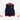 Navy and white Superman varsity jacket with Superman logo on a white background