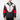 A man in a Star Wars-themed hooded windbreaker jacket featuring a Imperial Army emblem on the left chest. The jacket has a color-blocked design in Black, White and Red, with a front zipper, adjustable drawstrings on the hood, elastic cuffs, and two zippered pockets. 