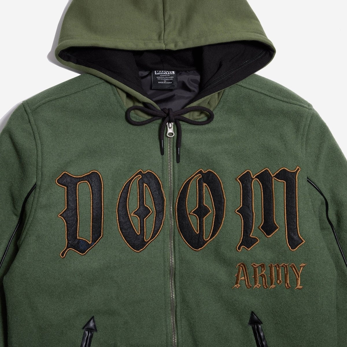 Doctor Doom Army Hooded Varsity Jacket